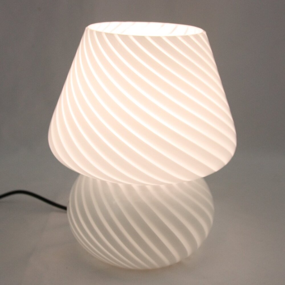 NEW Tri Color Changing Glass Mushroom Night Light Table Desk Lamp USB Warm Cool